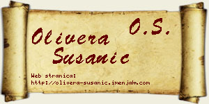 Olivera Susanić vizit kartica